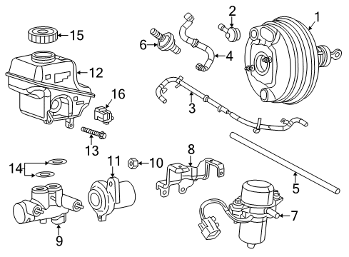 2019 Dodge Charger Dash Panel Components Power Brake Diagram for 68237808AC