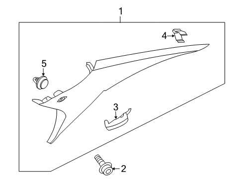 2010 Kia Forte Interior Trim - Quarter Panels Trim Assembly-Rear Pillar Diagram for 858501M1008O
