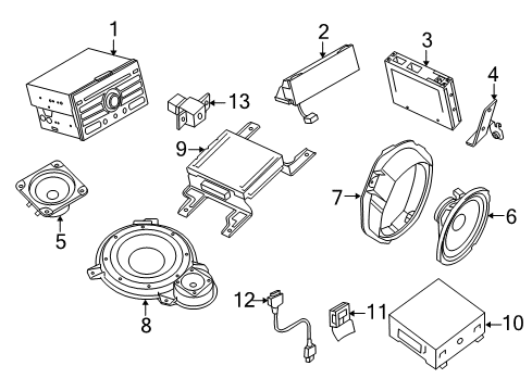 2010 Nissan Sentra Sound System Control Unit-Auxiliary Audio Sytemytem Diagram for 284H1-ZT50C