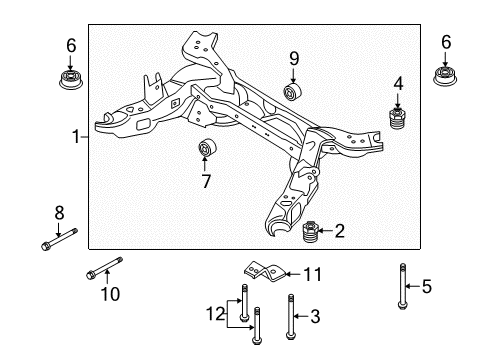 2018 Ford Police Interceptor Utility Suspension Mounting - Rear Suspension Crossmember Rear Bushing Diagram for BB5Z-5872-B