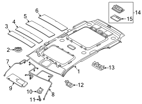 2020 Hyundai Palisade Interior Trim - Roof Lamp Assembly-Luggage Compartment Diagram for 92620-C5100-NNB