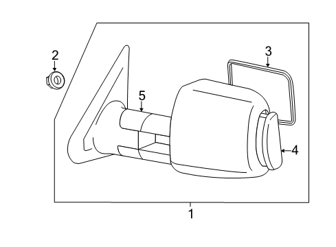 2012 Toyota Tundra Outside Mirrors Outer Cover Diagram for 87915-0C010