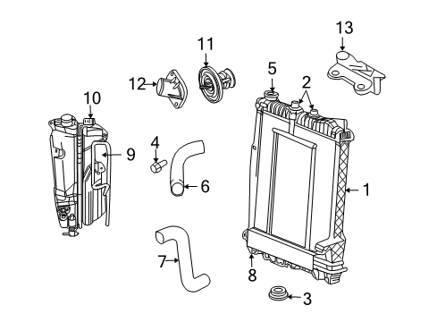 2009 Dodge Durango Radiator & Components Bottle-COOLANT Recovery Diagram for 68020935AE