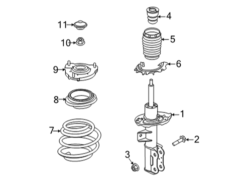 2021 Kia K5 Struts & Components - Front INSULATOR Assembly-STRUT Diagram for 54610L0100