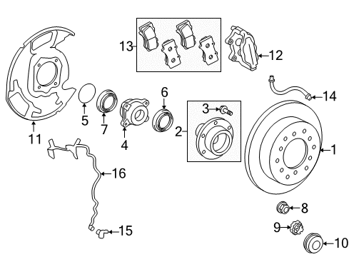 2021 Lexus LX570 Brake Components Cap, Front Hub Grease Diagram for 43514-60020