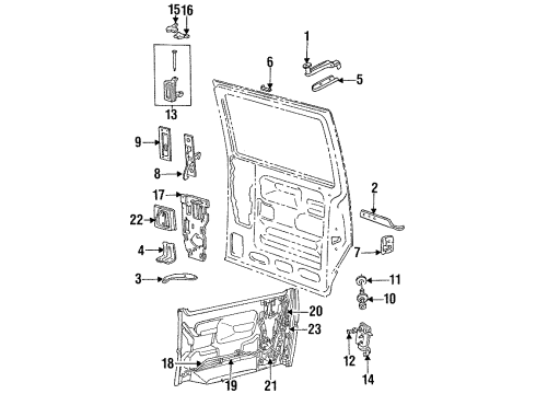 1991 Chrysler Town & Country Door & Components Motor Diagram for 4675180