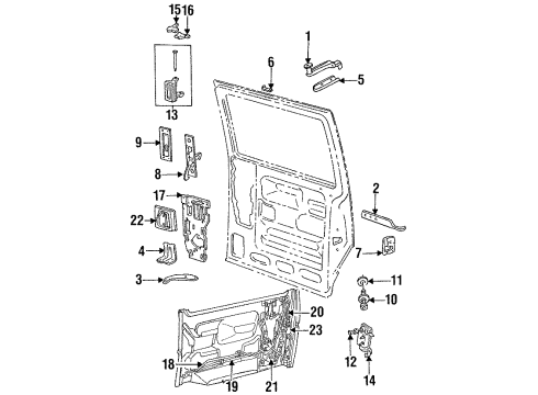 1991 Dodge Caravan Side Loading Door - Hardware Handle Sliding Door OUTSIDEIDE W Diagram for 4615772