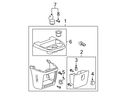 2005 Chevrolet Express 3500 Front Console Striker Diagram for 15948408