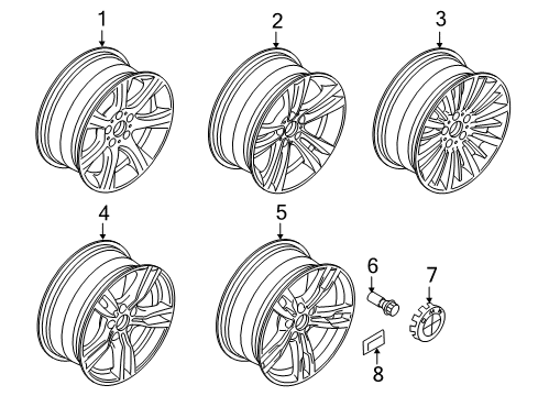 2020 BMW 430i xDrive Gran Coupe Wheels Disc Wheel, Light Alloy, Orbitgrey Diagram for 36116874819