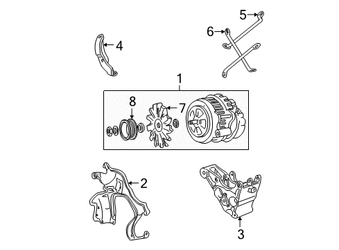 1995 GMC K3500 Alternator Alternator Diagram for 19152476