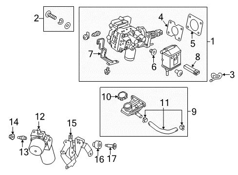 2019 Hyundai Ioniq Hydraulic System Integrated Brake ACTUATION Uni Diagram for 58500-G7400
