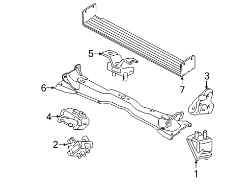 2010 Ford Explorer Engine & Trans Mounting Motor Mount Bracket Diagram for 7A2Z-6031-AA