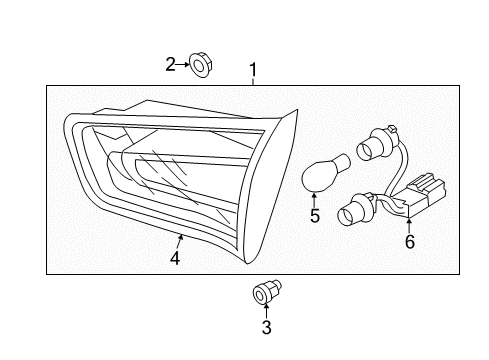 2014 Kia Sportage Bulbs Lamp Assembly-Rear Combination Inside Diagram for 924053W620