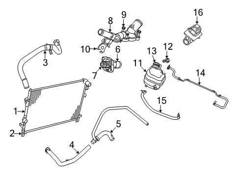 2009 Dodge Journey Radiator & Components Hose-COOLANT Bottle Return Diagram for 5058412AB