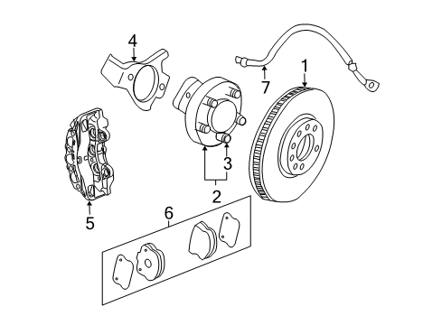 2010 Chevrolet Corvette Anti-Lock Brakes Shield-Front Brake Diagram for 25843119