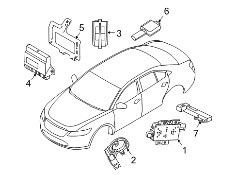 2017 Ford Special Service Police Sedan Alarm System Antitheft Module Diagram for HG1Z-15604-B