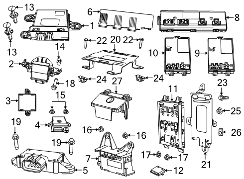 2019 Ram 1500 Power Seats Nut Diagram for 6510468AA