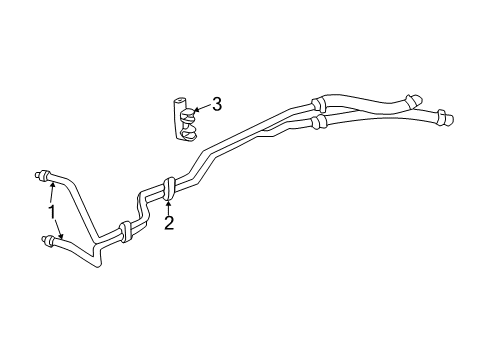 2006 Jeep Liberty Trans Oil Cooler Tube-Supply & Return Diagram for 55037785AE