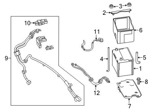 2018 Infiniti Q60 Battery Cable Assy-Battery Earth Diagram for 24080-5CA0C