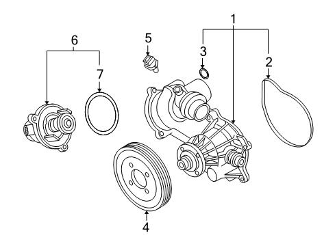 2010 BMW 650i Senders Pulley Diagram for 11517504077
