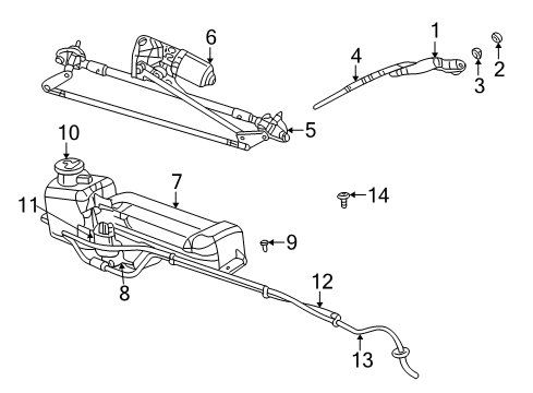 2008 Chrysler PT Cruiser Windshield - Wiper & Washer Components Blade-Front WIPER Diagram for 5018430AA