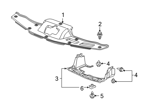 2009 Honda Fit Splash Shields Cover, Engine (Lower) Diagram for 74111-TK6-A00