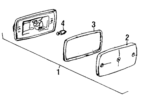 1986 BMW 524td Side Marker Lamps Side Marker Light, Front Diagram for 63141370267