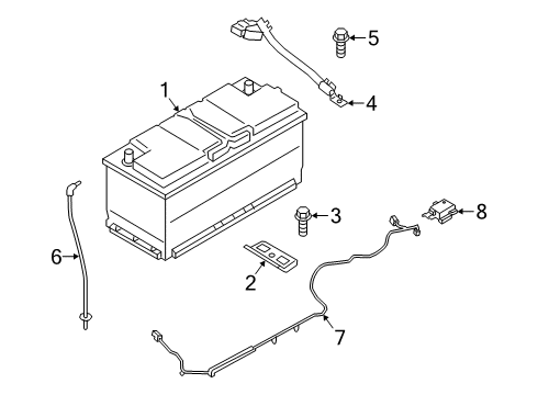 2019 Kia K900 Battery Bracket-Battery Mounting Diagram for 37160-3M000