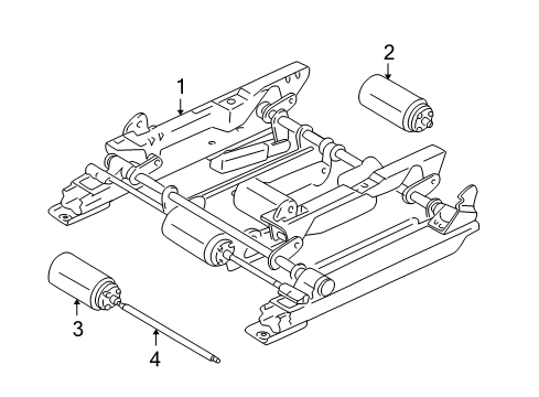 1996 BMW Z3 Power Seats Switch For Longit./Vertical Adjustm., Left Diagram for 61318410673