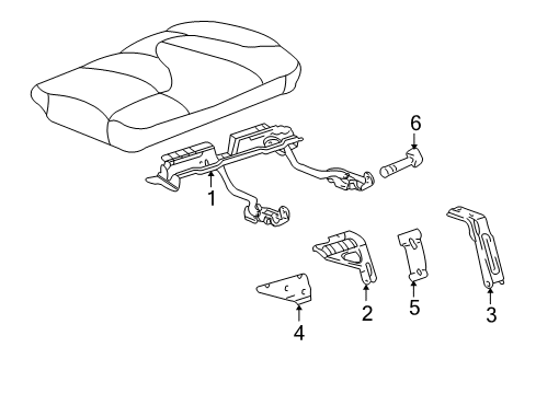 2005 Chevrolet Avalanche 1500 Tracks & Components Hinge Pin Diagram for 12477366