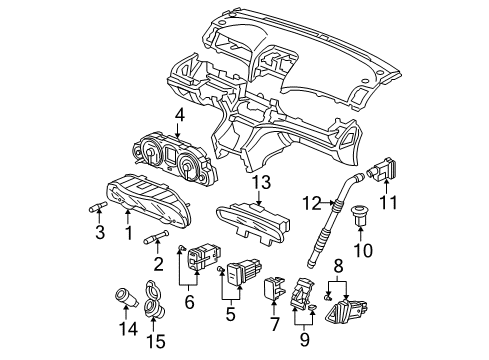 2006 Acura TSX Switches Switch Assembly, Lighting & Turn Signal Diagram for 35255-SDA-A11
