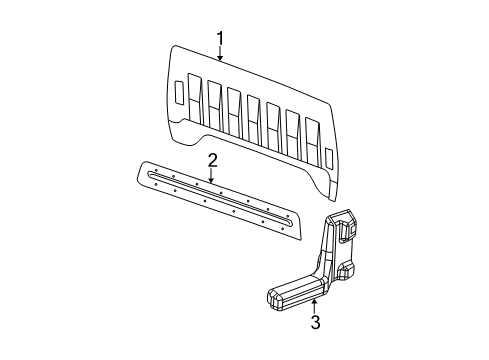 2002 GMC Sierra 3500 Back Panel Panel Asm-Body Rear Inner Diagram for 10377492