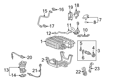 2010 Acura TL Powertrain Control Tube, Pressure Sensor Diagram for 17382-TA0-A00