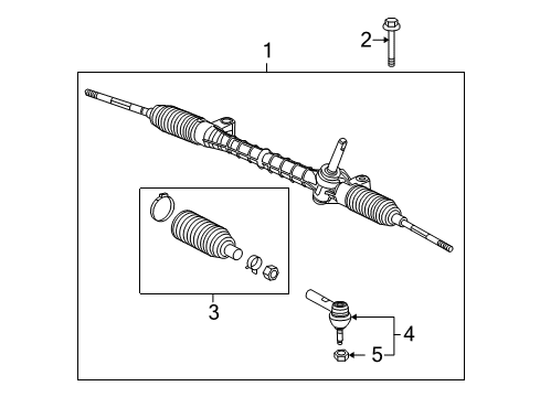 2006 Saturn Ion Steering Column & Wheel, Steering Gear & Linkage Gear Assembly Diagram for 25956924