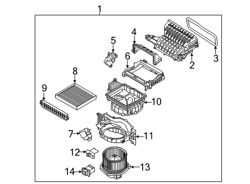 2017 Kia Sportage Blower Motor & Fan Filter-Air Diagram for D9H79AK000