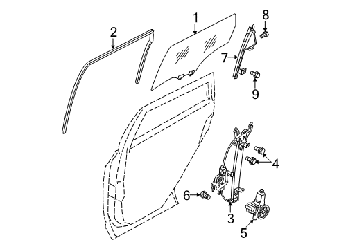 2008 Nissan Rogue Rear Door Screw Diagram for 80899-JG00A