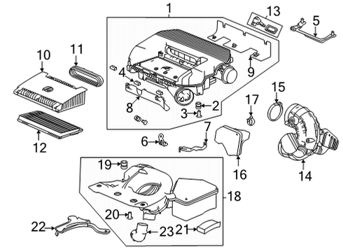 2022 Acura MDX Air Intake Rubber, Intercooler Mounting Diagram for 17212-RWC-A00