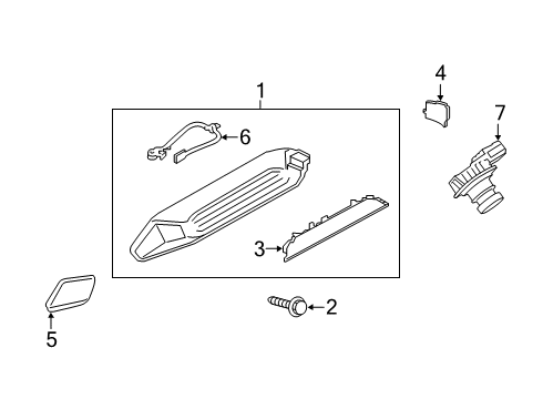 2018 Ford Transit-350 HD High Mount Lamps High Mount Lamp Diagram for JK4Z-13A613-AG