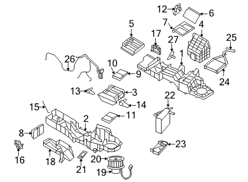 2006 Dodge Ram 3500 A/C Evaporator & Heater Components Wiring-A/C And Heater Diagram for 5073980AA