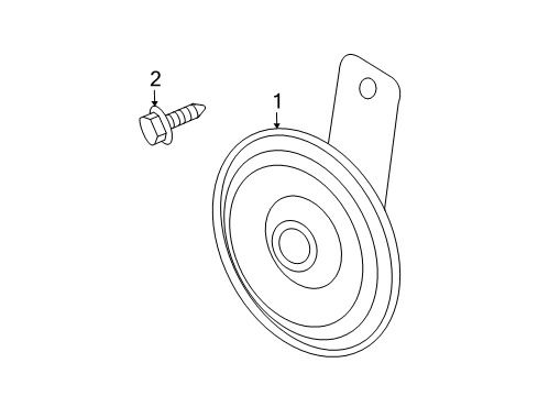 2007 Chevrolet Aveo5 Horn Horn Bolt Diagram for 94500233