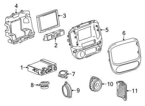 2021 GMC Canyon Sound System Receiver Diagram for 84799524