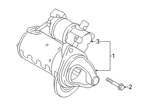 2019 Genesis G70 Starter Bolt Diagram for 11404-10906-P