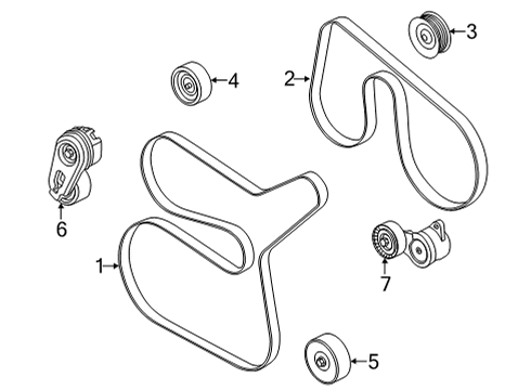 2022 Ford E-350 Super Duty Belts & Pulleys Serpentine Belt Diagram for LC3Z-8620-D