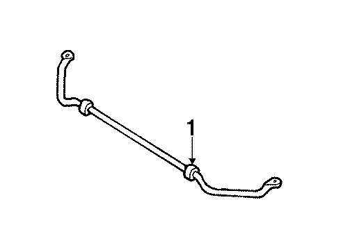 1987 Nissan Pathfinder Stabilizer Bar & Components - Front BUSHING STABILIZER Diagram for 54613-42G00