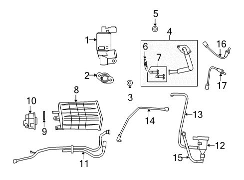 2010 Dodge Journey Emission Components Valve-PCV Diagram for 5047063AA