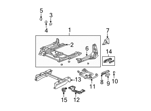 2004 Honda Odyssey Power Seats Switch Assembly, Driver Side Power Seat (Light Fern Green) Diagram for 35955-S0X-A51ZA