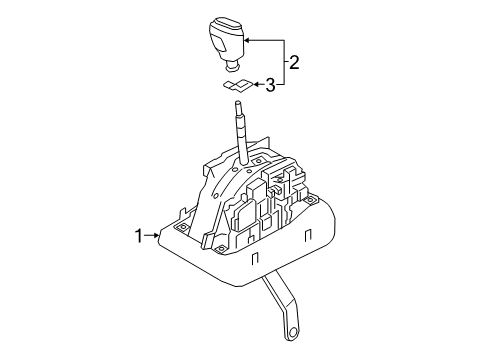 2021 INFINITI Q60 Center Console Device Assembly - Transmission Control Diagram for 34901-4GF2E