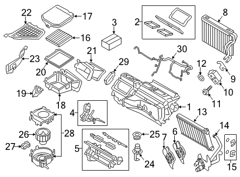 2018 BMW X4 Air Conditioner Suction Pipe Evaporator-Compressor Diagram for 64539382720