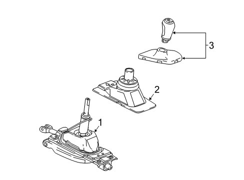 2021 Chevrolet Camaro Gear Shift Control Shift Knob Diagram for 24287441