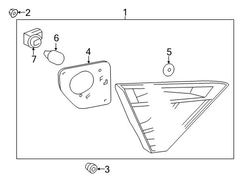 2015 Toyota Camry Bulbs Back Up Lamp Assembly Diagram for 81590-06410